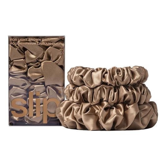 Slip Back to Basics Midi/Large Scrunchie - Light Brown