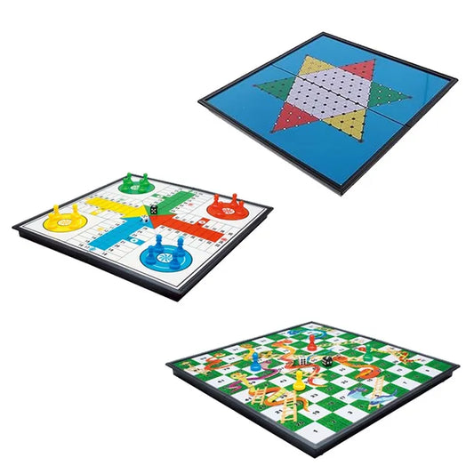 STEM 3-in-1 Folding Magnetic Board Game Set