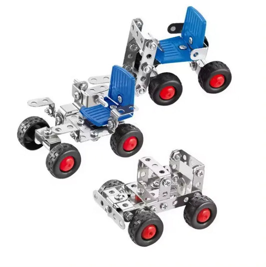 Stem 3 in 1 Metal Models Construction Kit - 83 PCS - Build and Play Set with Stainless Steel