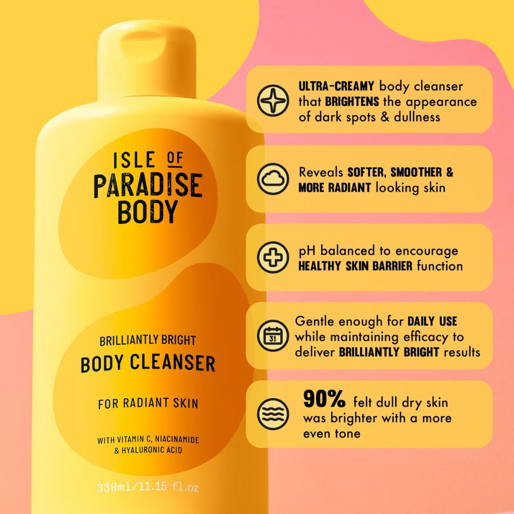 Isle of Paradise Exclusive Brilliantly Bright Body Cleanser 300ml