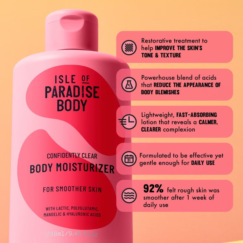 Isle of Paradise Exclusive Confidently Clear Body Moisturiser 250ml