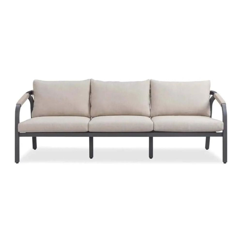 Angelo 3-Seater Aluminum & Rope Sofa (210 x 75 x 70 cm)