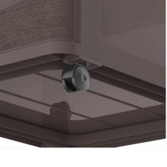 Cosmoplast Cedargrain 5 Tiers Storage Cabinet with Drawers & Wheels