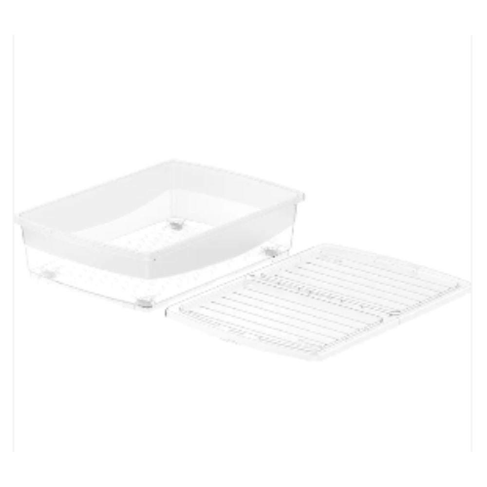 45L Clear Plastic Underbed Storage Box with Wheels & Lockable Lid