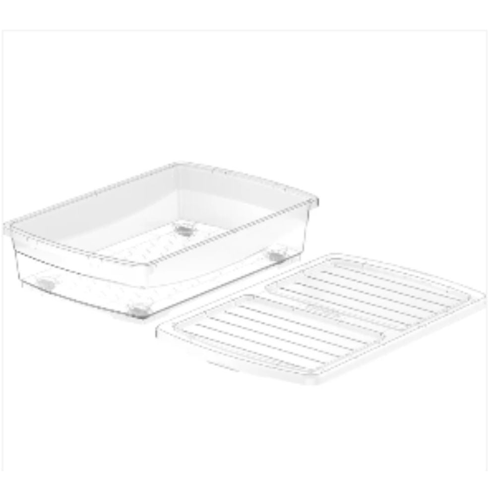 25L Clear Plastic Underbed Storage Box with Wheels & Lockable Lid