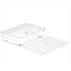 Cosmoplast Clear Plastic Underbed Storage Box with Wheels & Lockable Lid 25L