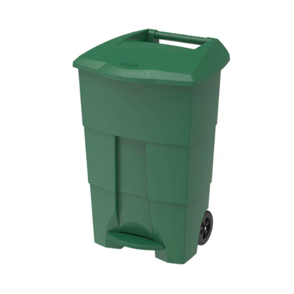 100L Step-on Waste Bin with Pedal & Wheels