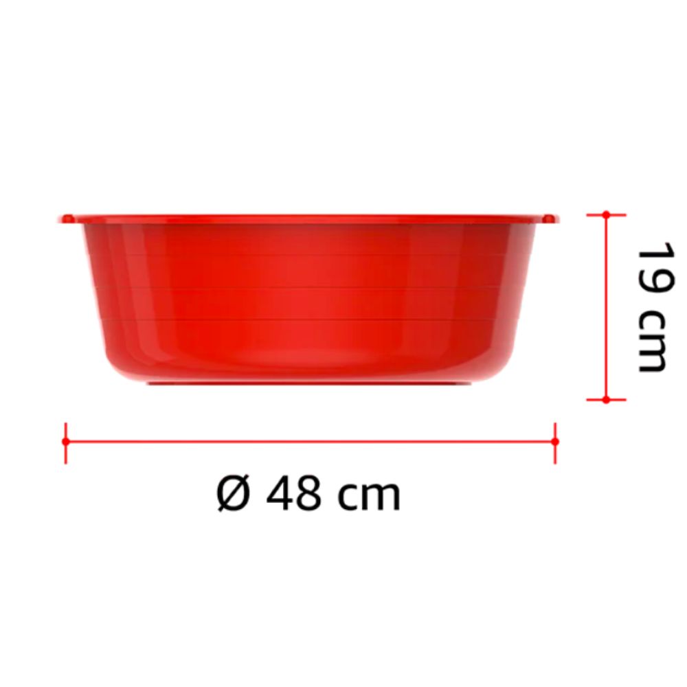 18" Round Plastic Basin Tub 22L