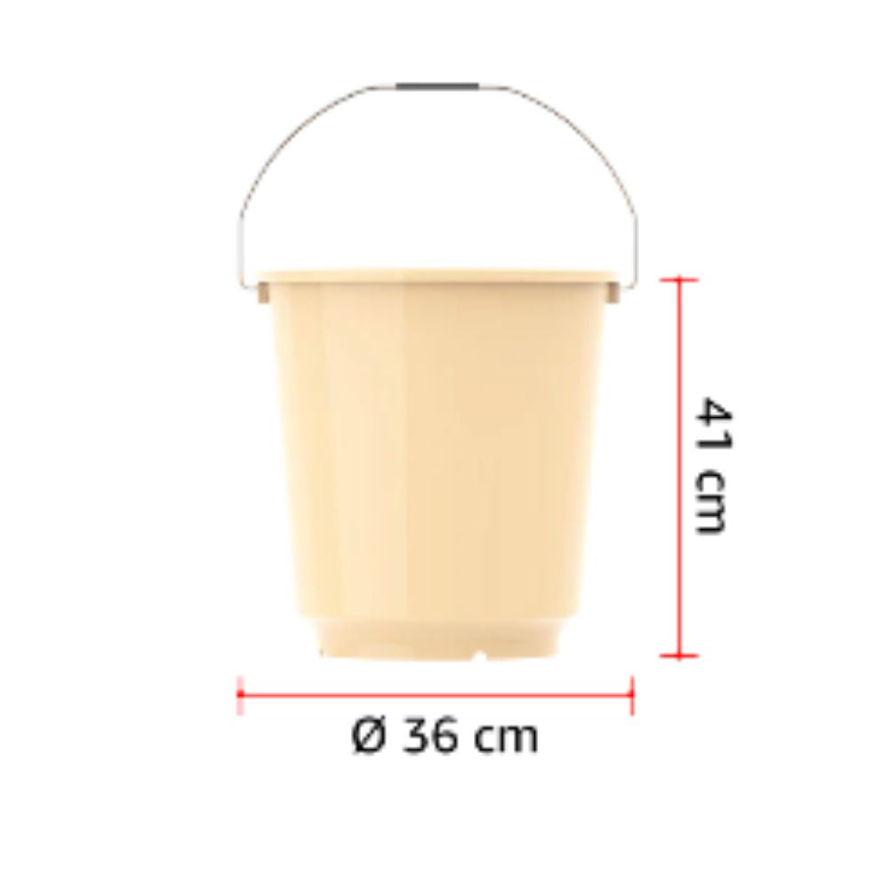 EX 26L Round Plastic Bucket with Steel Handle