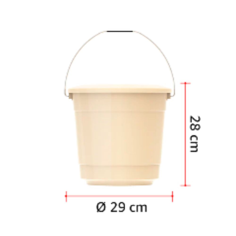 EX 15L Round Plastic Bucket with Steel Handle