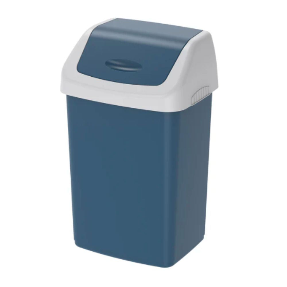 46L Flip-top Waste Bin with Swing Lid