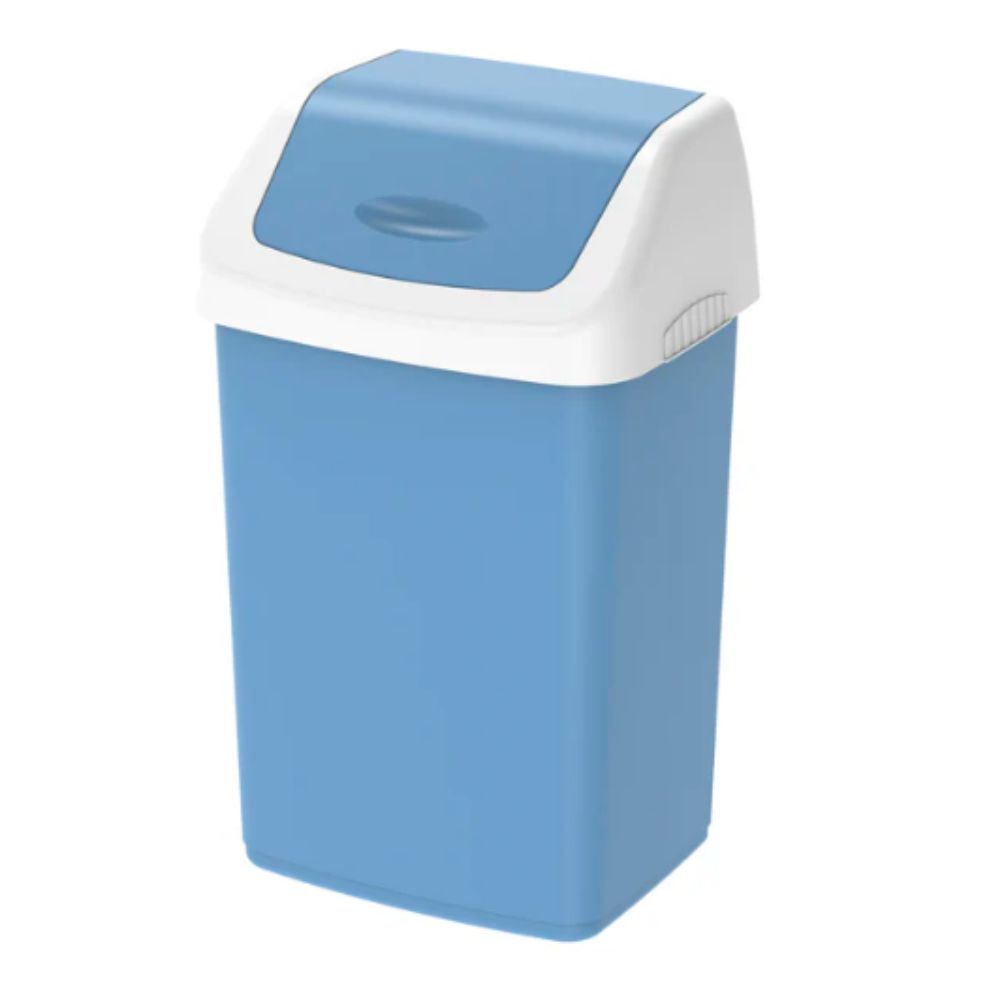 46L Flip-top Waste Bin with Swing Lid