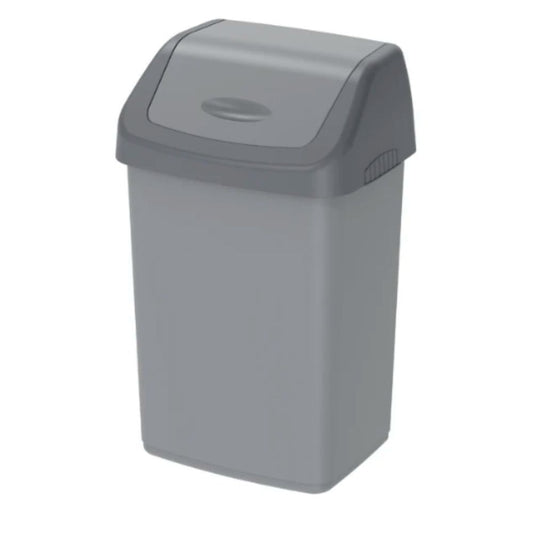Cosmoplast Flip-top Waste Bin with Swing Lid 46L