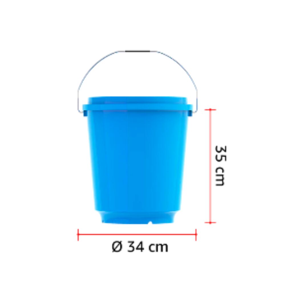 EX 20L Round Plastic Bucket with Steel Handle