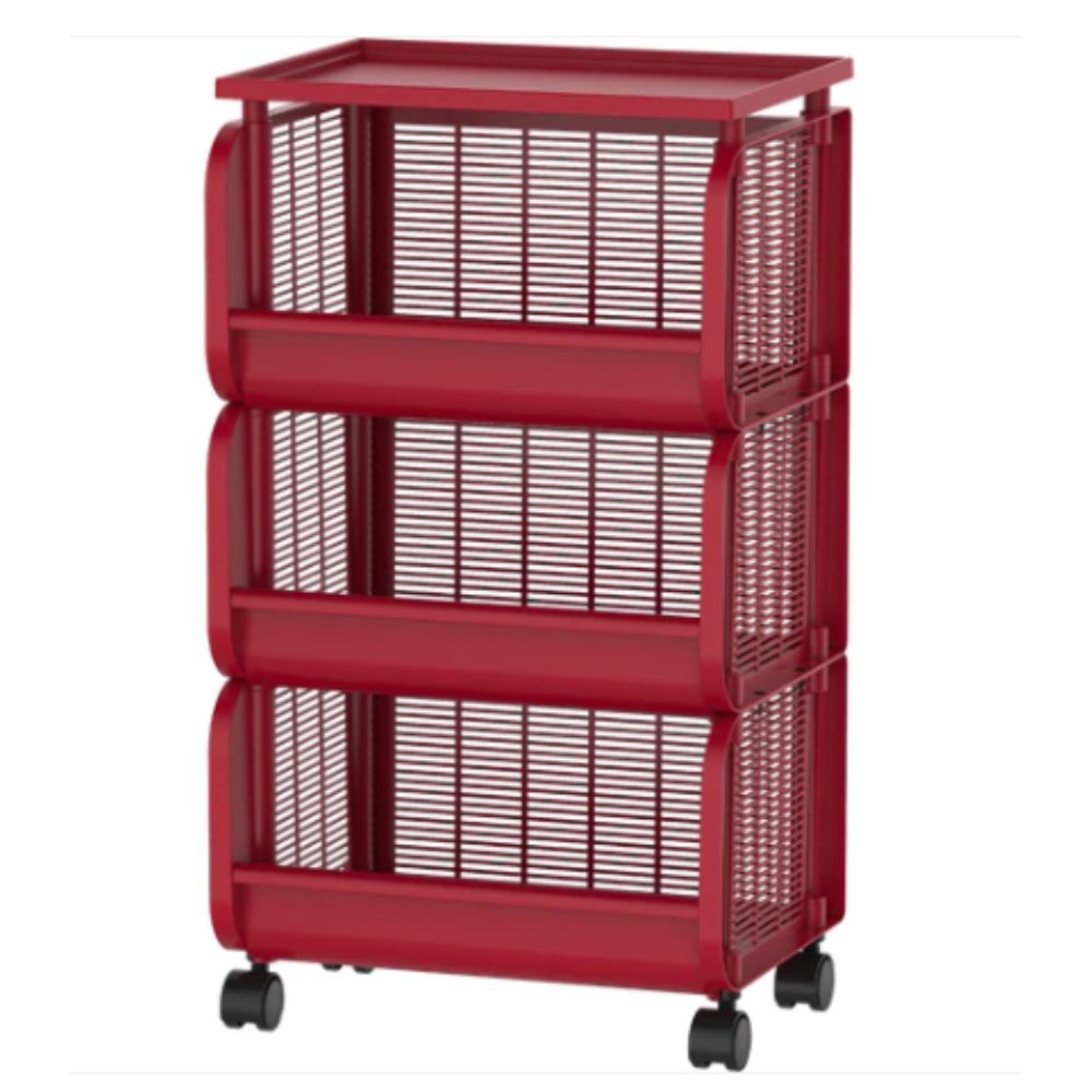 Cosmoplast Tiers Storage Cart with Wheels 3