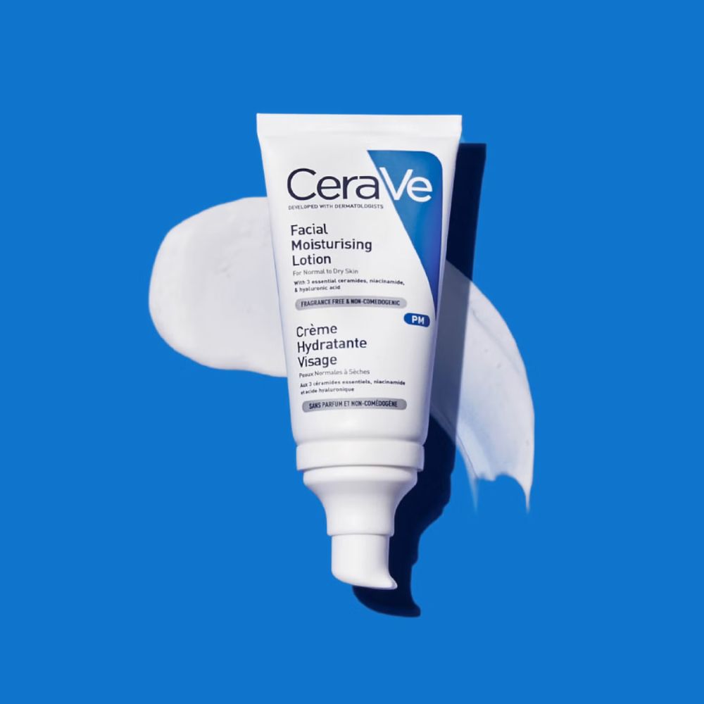 CeraVe PM Facial Moisturising Lotion with Ceramides for Normal to Dry Skin 52ml