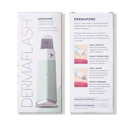 DERMAFLASH DERMAPORE Ultrasonic Pore Extractor Serum Infuser 5 piece