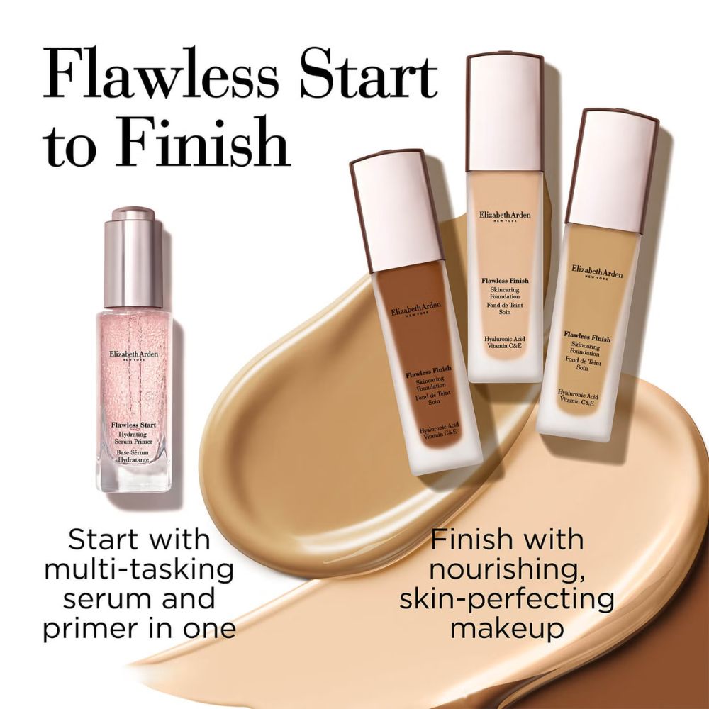 Elizabeth Arden Flawless Finish Skincaring Foundation with Hyaluronic Acid, Vitamin C & E 30ml (Various Shades)