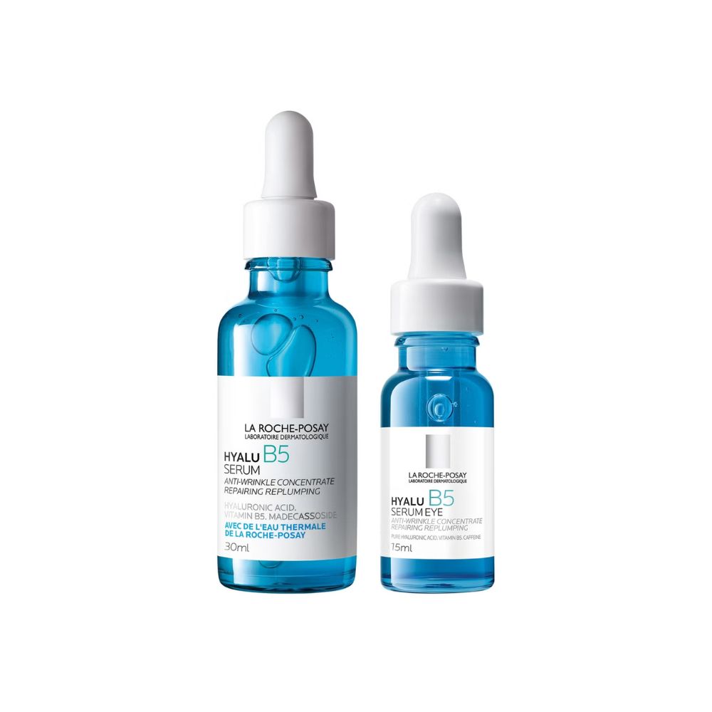 La Roche-Posay Replump and Hydrate Hyalu B5 Duo: Face Serum and Eye Cream Hyaluronic Acid Concentrated Care