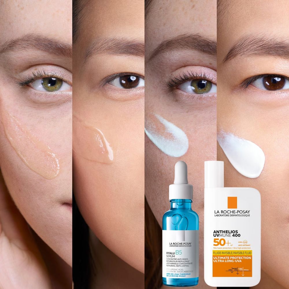 La Roche-Posay Daily Replump and Protect Set: Hyalu B5 Hyaluronic Acid Serum + SPF50+