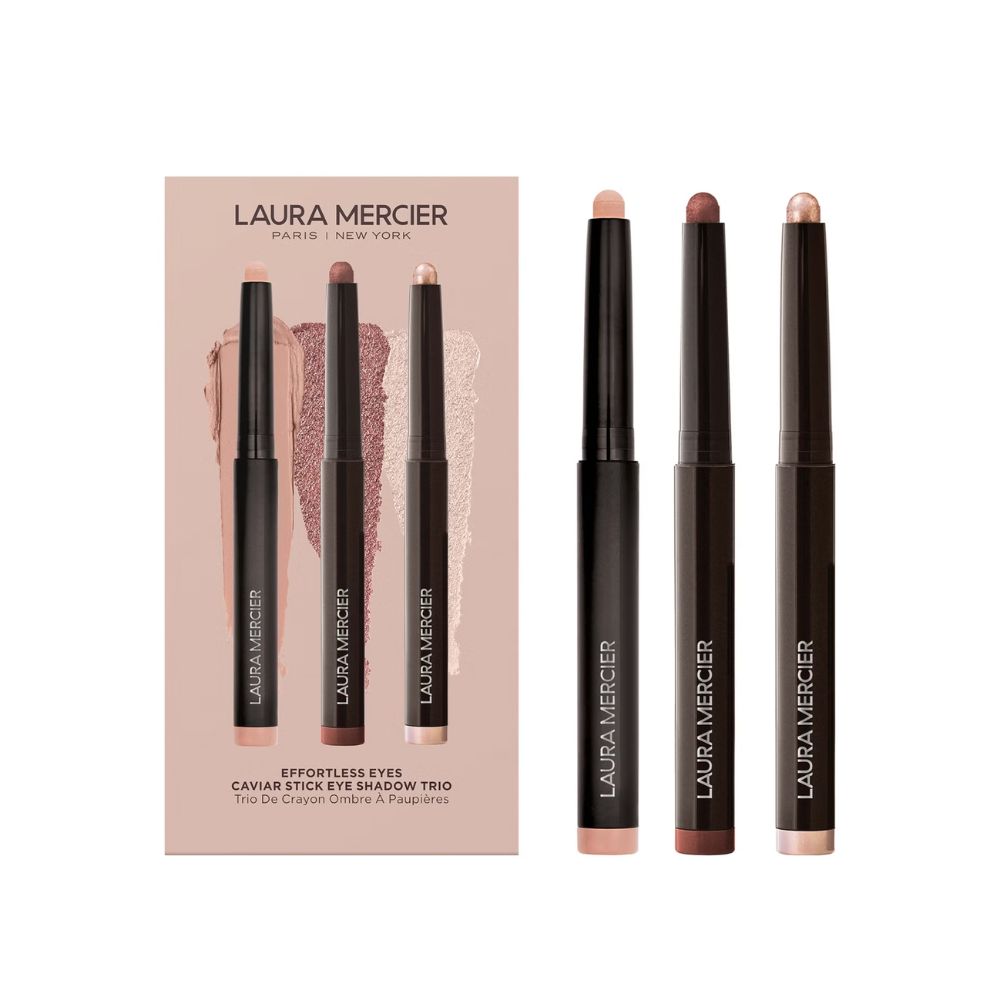 Laura Mercier Effortless Eyes Caviar Stick Eye Shadow Trio - Rosegold, Burnished Bronze, Dune