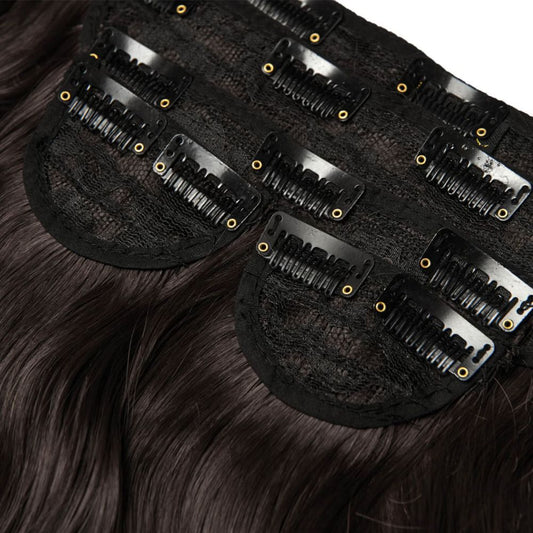 LullaBellz Super Thick 16" 5 Piece Blow Dry Wavy Clip In Extensions (Various Shades)