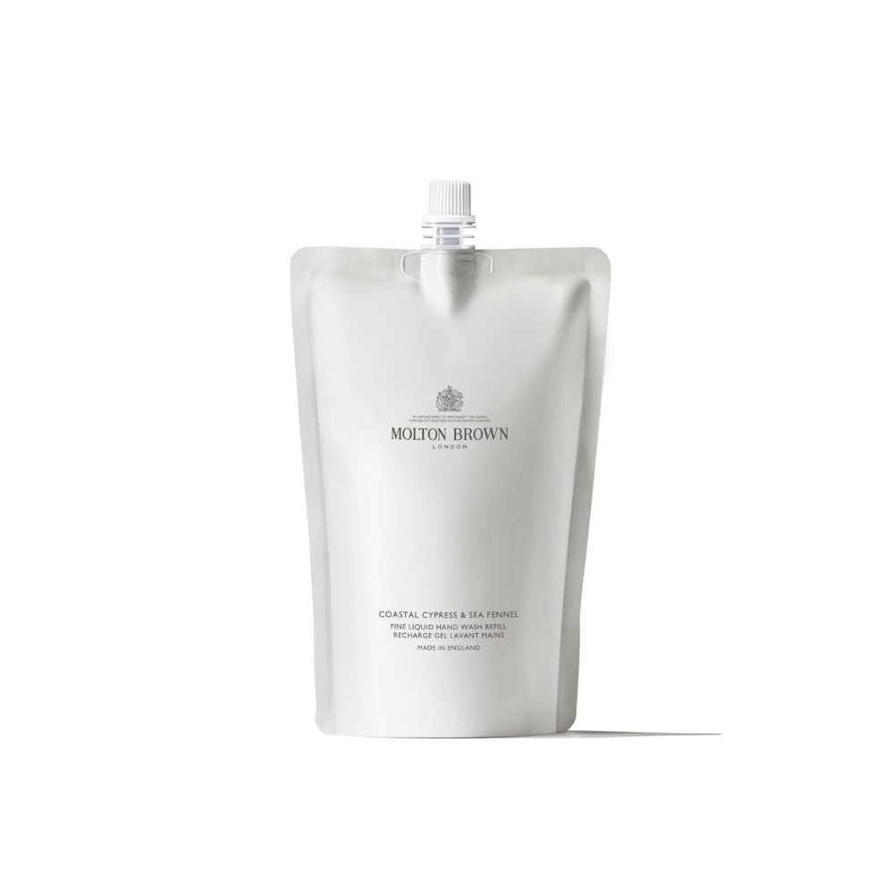 عبوة إعادة تعبئة غسول اليدين السائل مولتون براون برائحة السرو الساحلي والشمر البحري، 400 مل