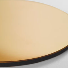 IKEA GLATTIS Coasters with holder, brass-colour, 8.5 cm