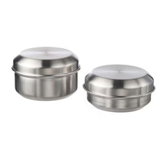 IKEA LÄTTUGGAD Snack container, set of 2, stainless steel