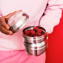 IKEA LÄTTUGGAD Snack container, set of 2, stainless steel