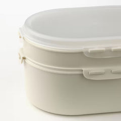 IKEA UTBJUDA Stackable lunch box for dry food, light grey-beige