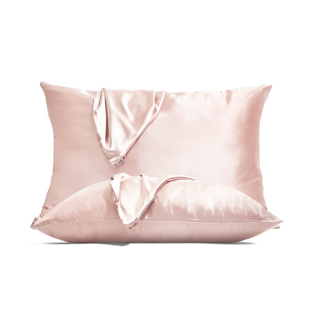 Kitsch Holiday Satin Pillowcase Duo - Blush