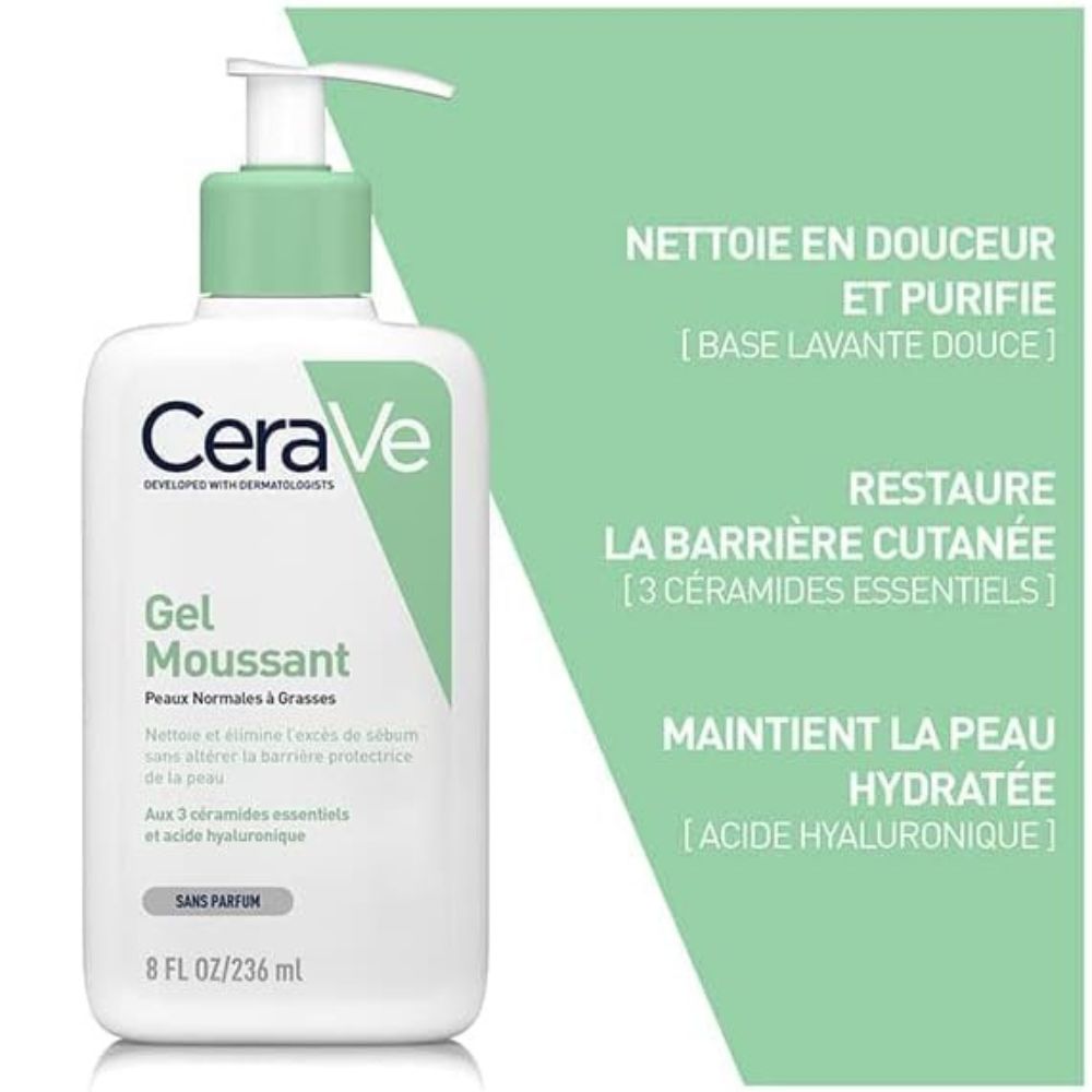 CeraVe Foaming Cleanser (Gel Moussant) 473 ml