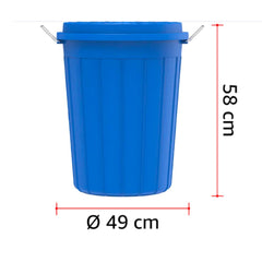 Cosmoplast Round Plastic Drums with Lid 70L