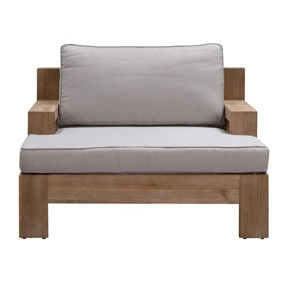 Joshua 1-Seater Acacia Wood Sofa W/Cushion Generic (102.5 x 80 x 64 cm)