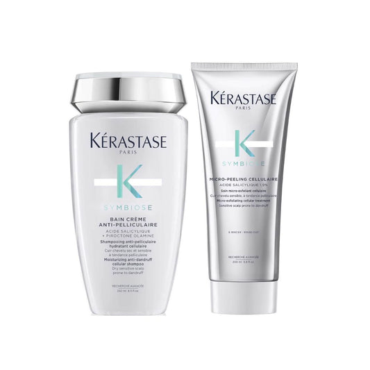 Kérastase Symbiose Anti-Dandruff Exfoliate and Cleanse Duo for Dry Scalps