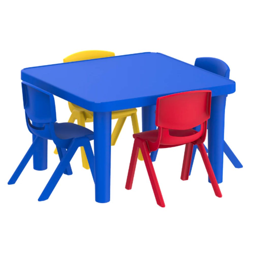 Kindergarten Table Square + 4 Junior Chairs Deluxe