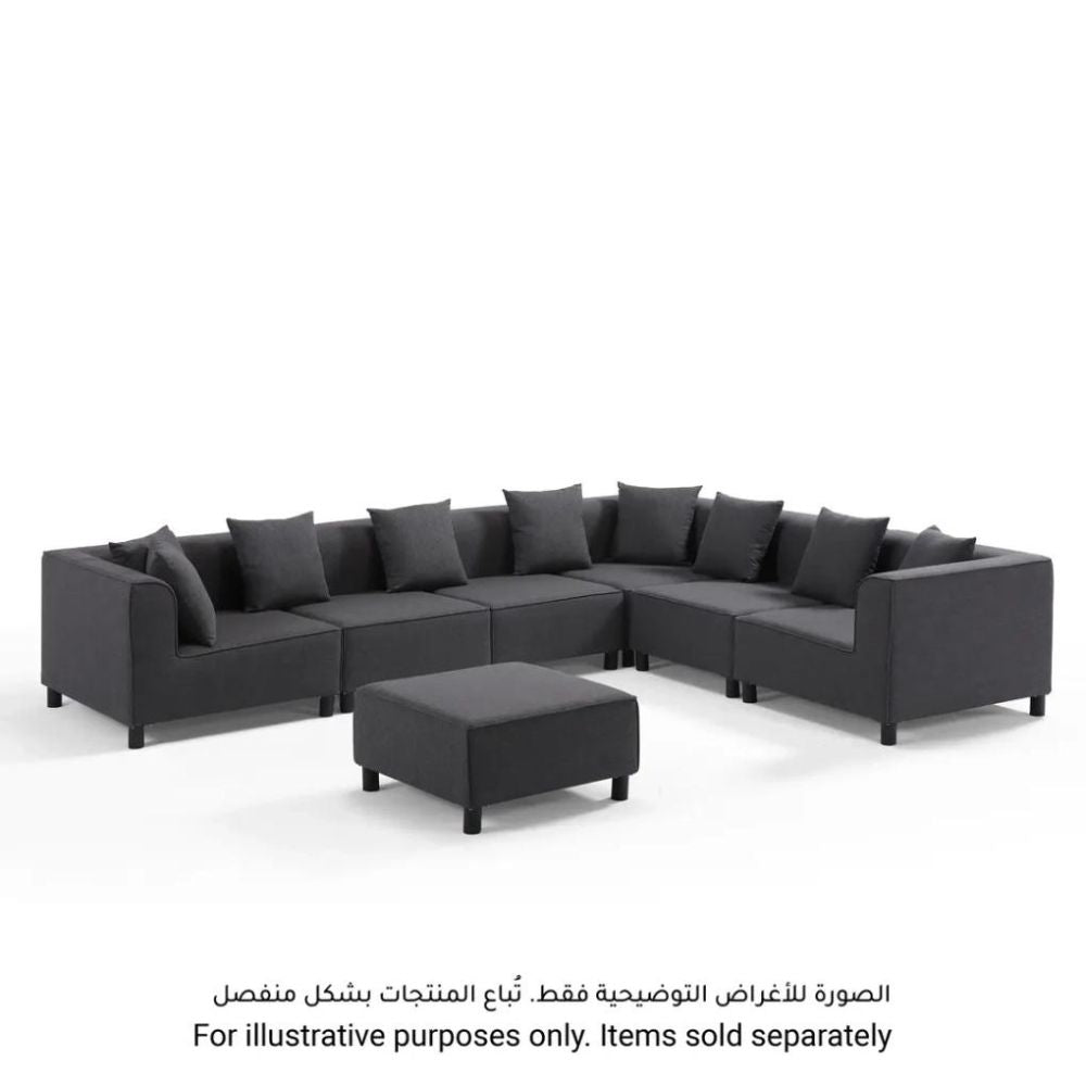 Argos Single-Seater Metal & Olefin Corner Sofa + Single-Seater Sofa