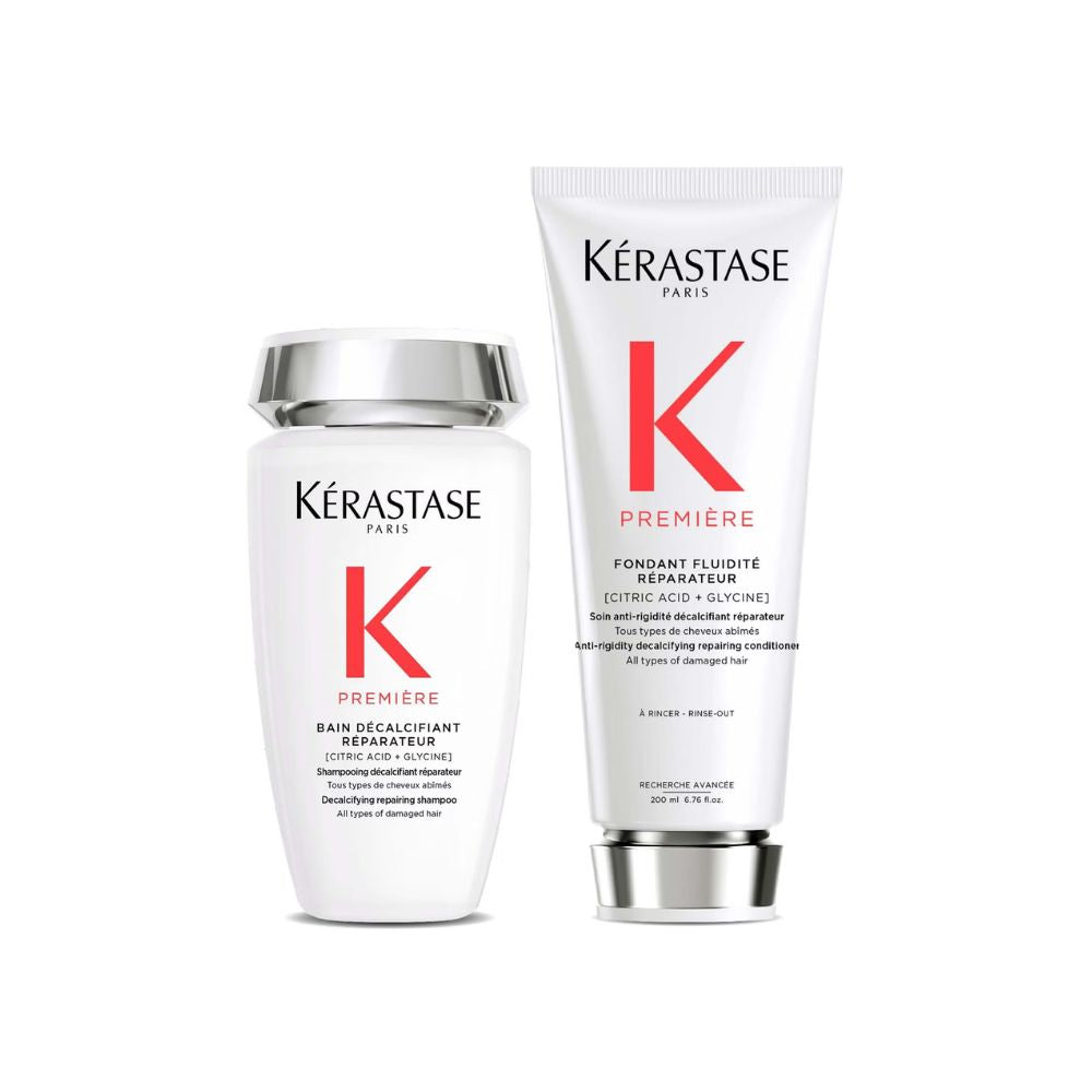 Kérastase Première Decalcifying Repairing Shampoo and Conditioner Duo for Damaged Hair with Pure Citric Acid and Glycine