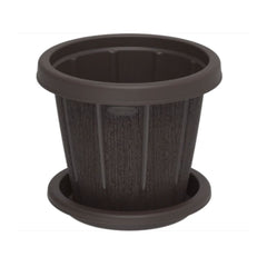 Cosmoplast Cedargrain 16" Flowerpot with Tray