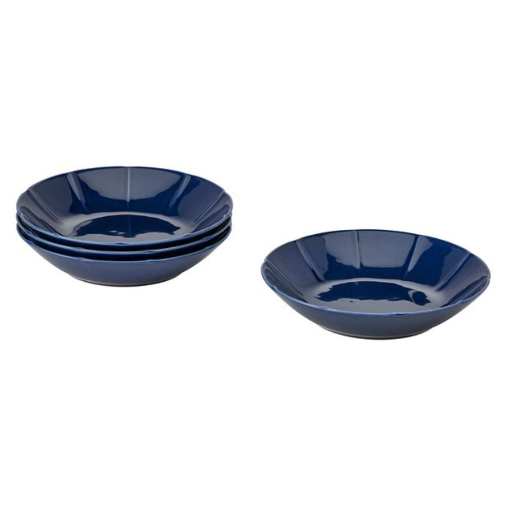 IKEA STRIMMIG Deep plate, stoneware grey, 23 cm