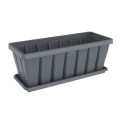Cosmoplast Cedargrain Rectangular Planter with Tray 30"
