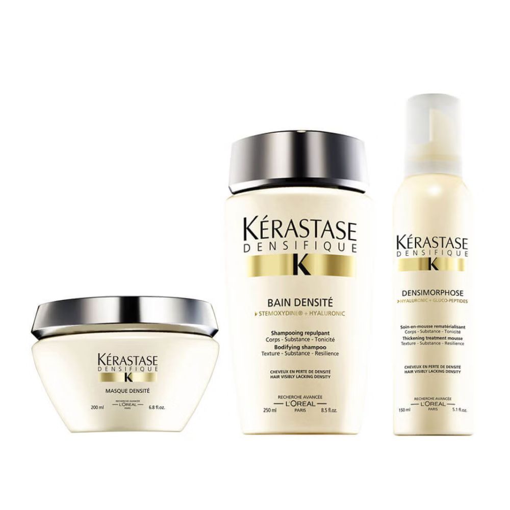 Kérastase Densifique Bain Densite (250ml) Masque Densite (200ml) and Mousse Densimorphose (150ml)