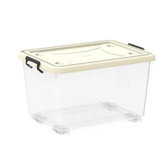 Cosmoplast Anti-aging moisturizer Clear Plastic Storage Box with Wheels & Lockable Lid 33L