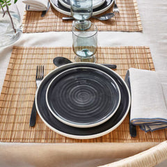 IKEA OMBONAD Side plate, dark grey, 20 cm