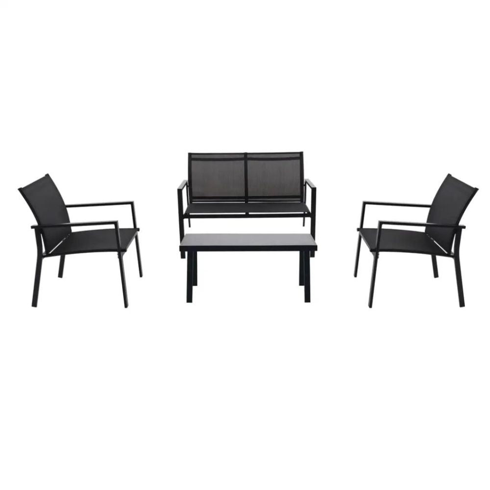 Bahama 4-Seater Steel & Textilene Sofa Set