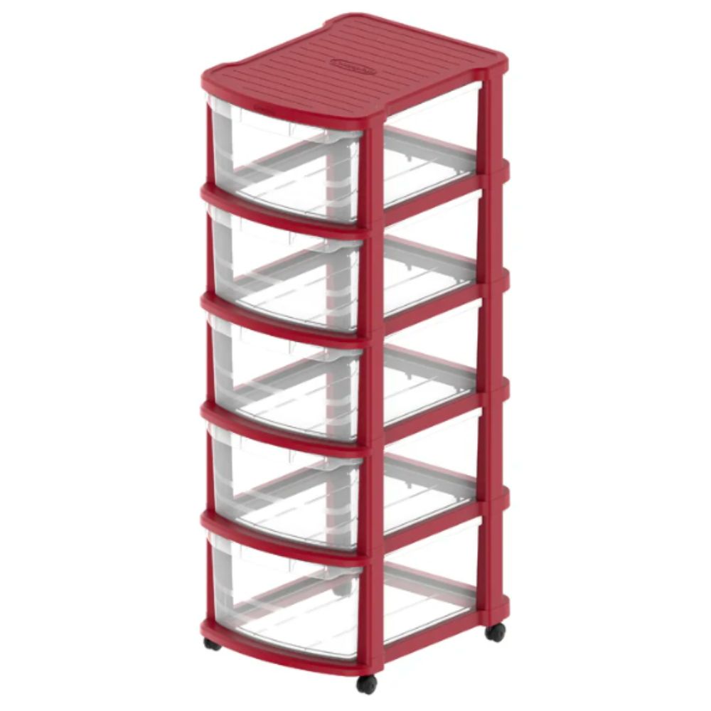 5 Tiers Multipurpose Storage Cabinet with Wheels