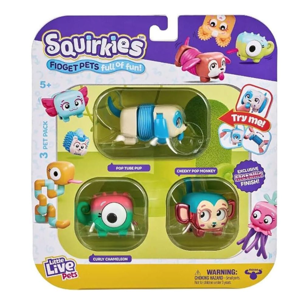 LLP SQUIRKIES S1 3PK- METALLIC CHEEKY POP MONKEY