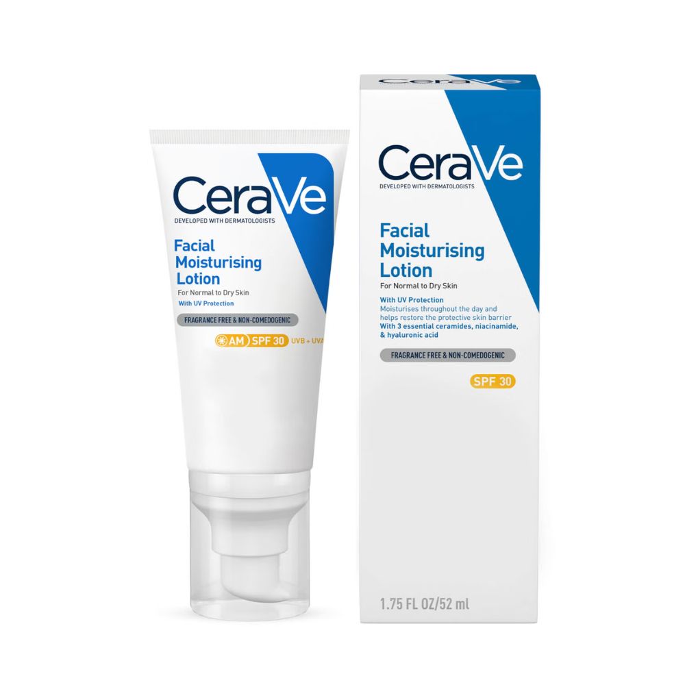 CeraVe AM Facial Moisturising Lotion SPF30 with Ceramides for Normal to Dry Skin 52ml