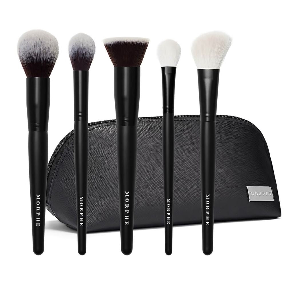 Morphe Face The Beat 5 Piece Brush Collection and Bag